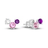 Thumbnail Image 1 of Juliette Maison Natural Multi-Gemstone Constellation Stud Earrings 10K White Gold