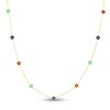 Thumbnail Image 1 of Multi-Colored Enamel Circle Necklace 14K Yellow Gold 18"