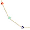 Thumbnail Image 2 of Multi-Colored Enamel Circle Necklace 14K Yellow Gold 18"