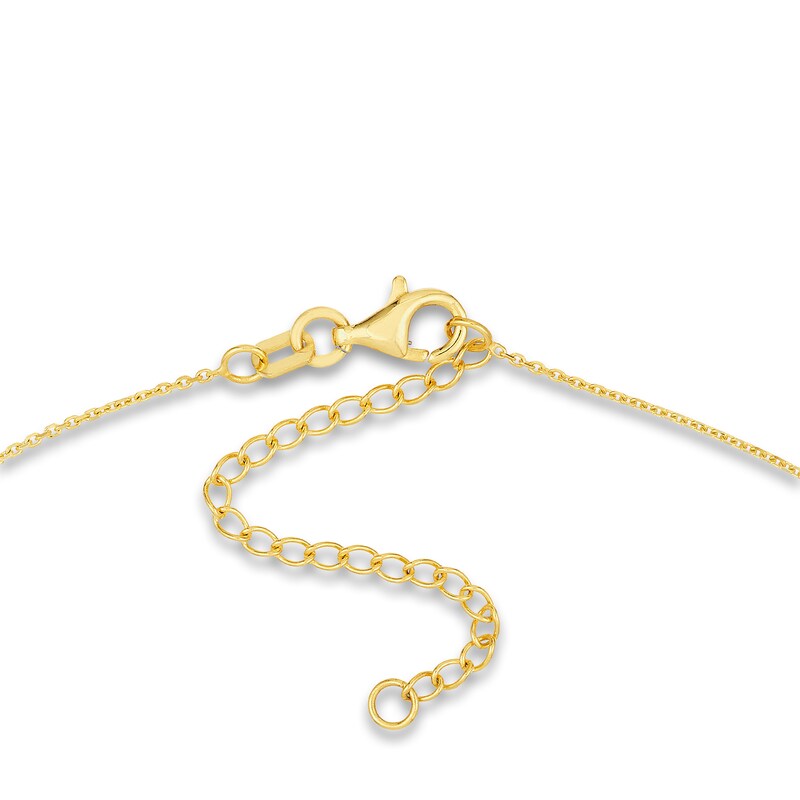 Main Image 3 of Multi-Colored Enamel Circle Necklace 14K Yellow Gold 18"