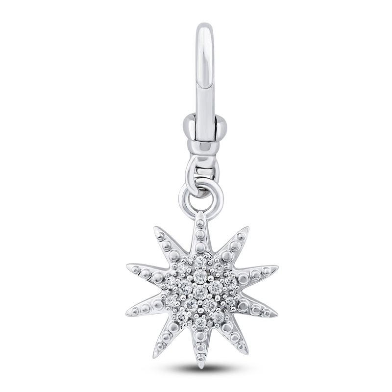 Charm'd by Lulu Frost 10K White Gold 1/10 ct tw Diamond Electra Charm
