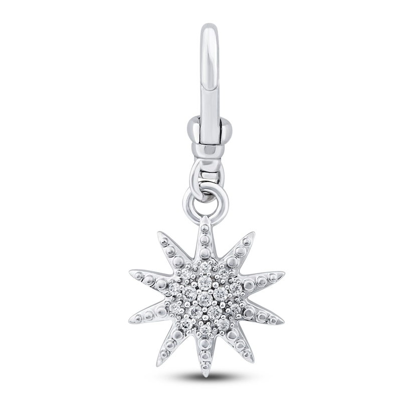 Main Image 1 of Charm'd by Lulu Frost 10K White Gold 1/10 ct tw Diamond Electra Charm