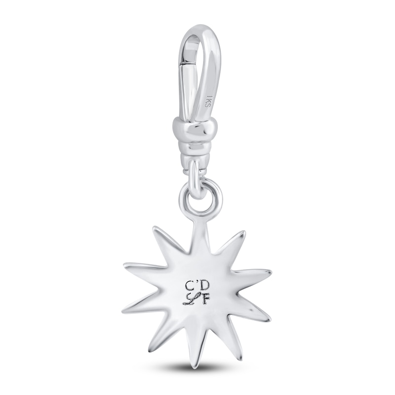 Charm'd by Lulu Frost 10K White Gold 1/10 ct tw Diamond Electra Charm