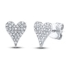 Thumbnail Image 0 of Shy Creation Diamond Heart Earrings 1/8 ct tw Round 14K White Gold SC55006928