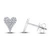 Thumbnail Image 1 of Shy Creation Diamond Heart Earrings 1/8 ct tw Round 14K White Gold SC55006928