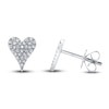 Thumbnail Image 2 of Shy Creation Diamond Heart Earrings 1/8 ct tw Round 14K White Gold SC55006928