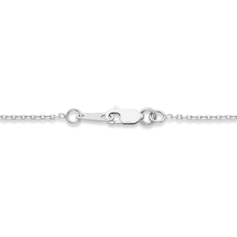 Main Image 3 of Diamond Initial Z Pendant Necklace 1/10 ct tw Round 10K White Gold
