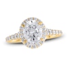 Thumbnail Image 1 of Lab-Grown Diamond Engagement Ring 2-3/4 ct tw Oval/Round 14K Yellow Gold