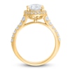 Thumbnail Image 3 of Lab-Grown Diamond Engagement Ring 2-3/4 ct tw Oval/Round 14K Yellow Gold