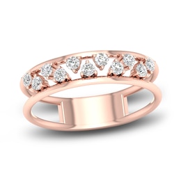 Diamond Wedding Band 1/6 ct tw Round 14K Rose Gold