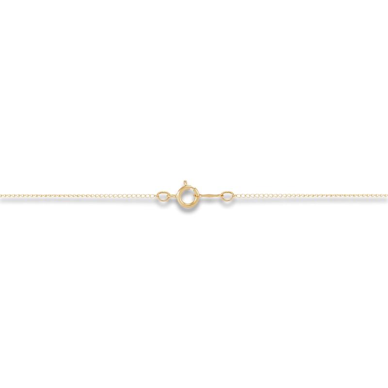 Main Image 3 of Children's Diamond Butterfly Necklace 1/20 ct tw Round 14K Yellow Gold 13"