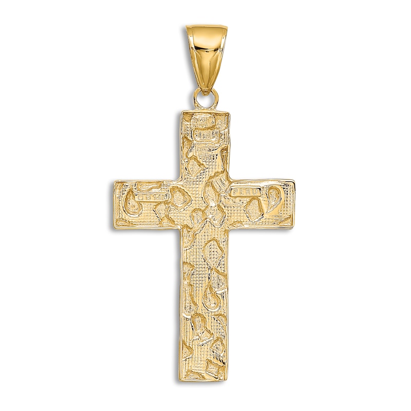 Main Image 3 of Nugget Cross Charm 14K Yellow Gold