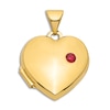 Thumbnail Image 1 of Natural Ruby Heart Locket Charm 14K Yellow Gold