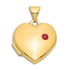 Thumbnail Image 0 of Natural Ruby Heart Locket Charm 14K Yellow Gold