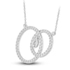 Thumbnail Image 2 of Diamond Necklace 7/8 ct tw Pear/Round 14K White Gold 18"