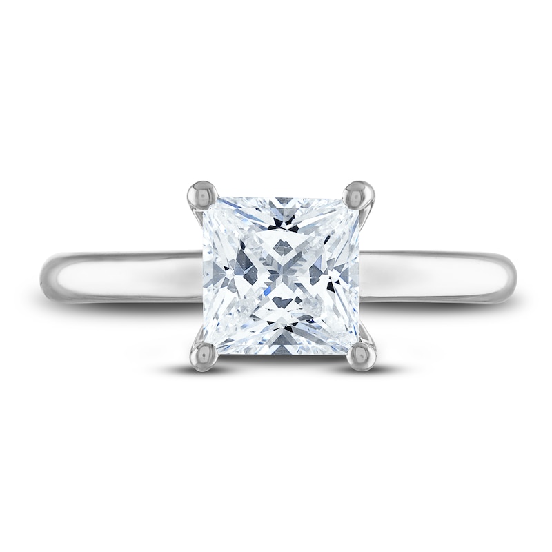 Main Image 3 of Lab-Grown Diamond Solitaire Engagement Ring 2 ct tw Princess Platinum