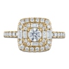 Thumbnail Image 3 of Round & Baguette-Cut Diamond Engagement Ring 7/8 ct tw 14K Yellow Gold