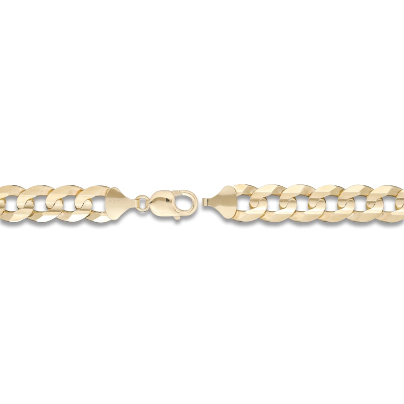 Main Image 3 of Solid Curb Bracelet 10K Yellow Gold 8.5"