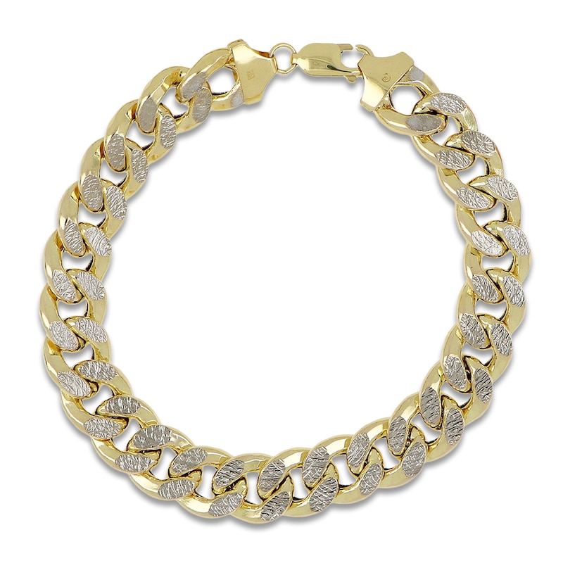 Main Image 1 of Semi-Solid Curb Chain Bracelet 14K Yellow Gold 8.5" 11.2mm