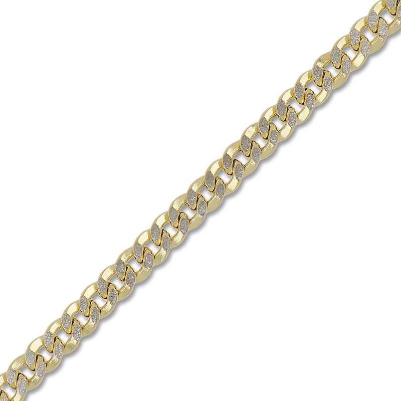 Main Image 2 of Semi-Solid Curb Chain Bracelet 14K Yellow Gold 8.5" 11.2mm