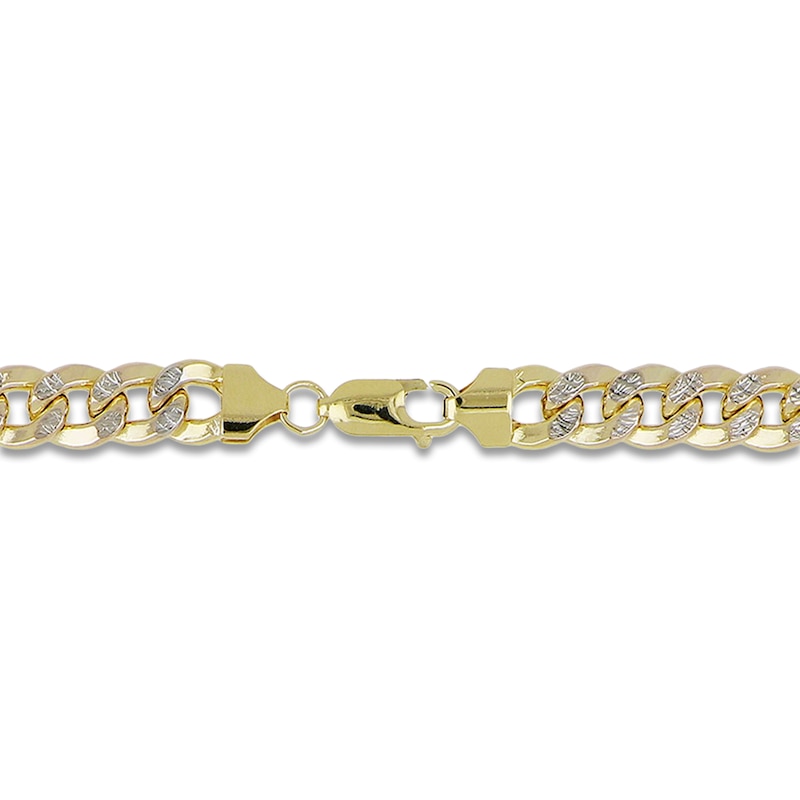Main Image 3 of Semi-Solid Curb Chain Bracelet 14K Yellow Gold 8.5" 11.2mm