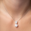 Thumbnail Image 2 of Yoko London South Sea Cultured Pearl Necklace 1/3 ct tw Diamonds 18K White Gold 16"