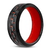 Thumbnail Image 1 of Men's Wedding Band Red Silicone/Tungsten 8.0mm