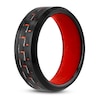 Thumbnail Image 2 of Men's Wedding Band Red Silicone/Tungsten 8.0mm