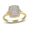 Thumbnail Image 0 of Natural Opal & Diamond Ring 1/6 ct tw 14K Yellow Gold