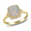 Thumbnail Image 1 of Natural Opal & Diamond Ring 1/6 ct tw 14K Yellow Gold