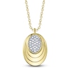 Thumbnail Image 0 of Shy Creation Diamond Oval Necklace 1/20 ct tw 14K Yellow Gold SC22009353RD