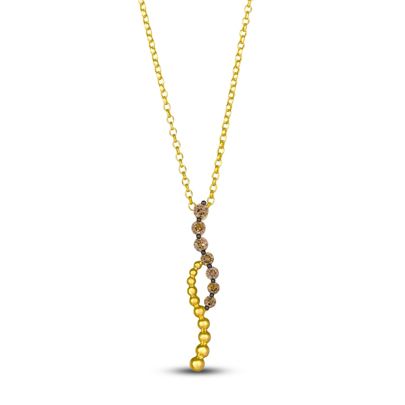 Le Vian Dolce D'Oro Chocolate Diamond Necklace 3/8 ct tw 14K Honey Gold 19"
