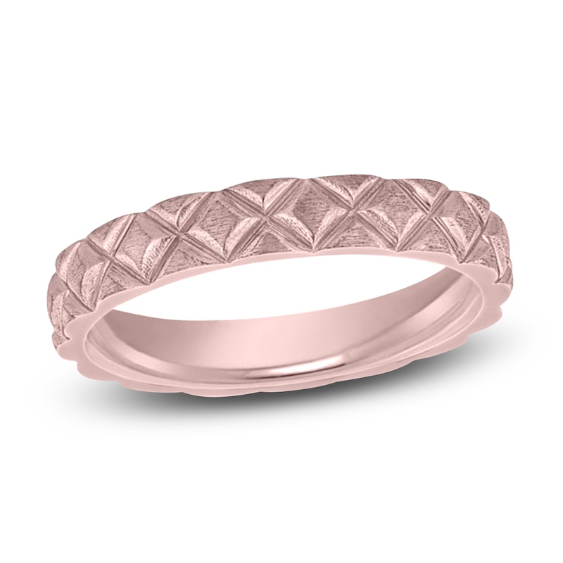 Main Image 1 of Kite-Patterned Wedding Band 14K Rose Gold 3.5mm