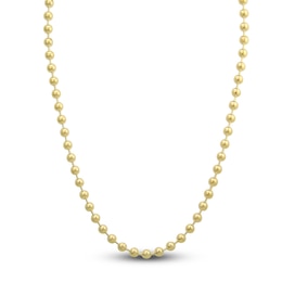 Italia D'Oro Solid Ball Chain Necklace 14K Yellow Gold 18" 4.0mm