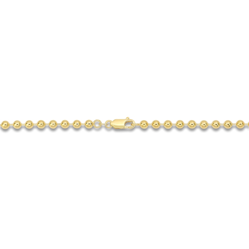 Main Image 2 of Italia D'Oro Solid Ball Chain Necklace 14K Yellow Gold 18" 4.0mm