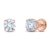 Thumbnail Image 2 of Round-Cut Diamond Solitaire Earrings 4 ct tw 14K Rose Gold (F/SI2)