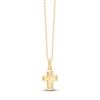 Thumbnail Image 1 of Children's Cross Pendant Necklace 18K Yellow Gold 10"