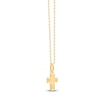 Thumbnail Image 2 of Children's Cross Pendant Necklace 18K Yellow Gold 10"