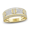 Thumbnail Image 1 of Men's Baguette & Round-Cut Diamond Fashion Ring 1/2 ct tw 10K Yellow Gold