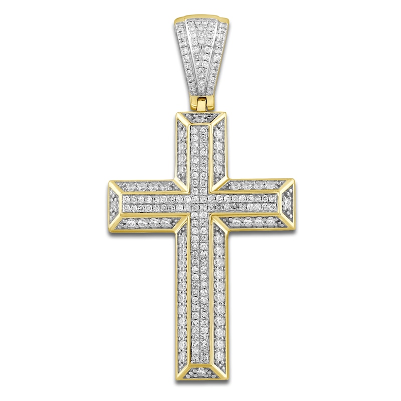 Main Image 1 of Men's Diamond Cross Charm 1 ct tw 10K Yellow Gold