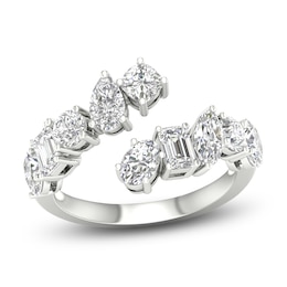 Cushion, Oval, Round, Pear, Marquise & Emerald-Cut Lab-Grown Diamond Wrap Ring 2 ct tw 14K White Gold