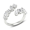 Thumbnail Image 2 of Cushion, Oval, Round, Pear, Marquise & Emerald-Cut Lab-Grown Diamond Wrap Ring 2 ct tw 14K White Gold
