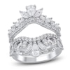 Thumbnail Image 1 of Lab-Grown Diamond Pear, Marquise & Round-Cut Enhancer Ring 2-1/2 ct tw 14K White Gold