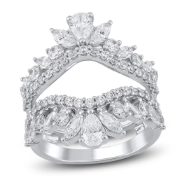 Lab-Grown Diamond Pear, Marquise & Round-Cut Enhancer Ring 2-1/2 ct tw 14K White Gold