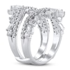 Thumbnail Image 2 of Lab-Grown Diamond Pear, Marquise & Round-Cut Enhancer Ring 2-1/2 ct tw 14K White Gold