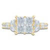 Thumbnail Image 3 of Pnina Tornai Princess-Cut Quad Diamond Engagement Ring 3 ct tw 14K Yellow Gold