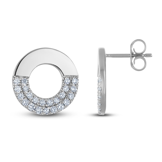 Jared Signature&nbsp;Diamond Circle Stud Earrings 1/3 ct tw Sterling Silver