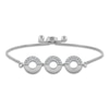 Thumbnail Image 1 of Diamond Circles Trio Bolo Bracelet 1/3 ct tw Sterling Silver 9.5"