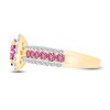 Thumbnail Image 2 of Kallati Oval-Cut Natural Pink Sapphire & Diamond Ring 1/2 ct tw 14K Yellow Gold