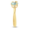 Thumbnail Image 3 of Cushion-Cut Natural Sky Blue Topaz & Diamond Accent Ring 14K Yellow Gold